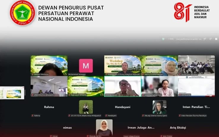 DPP PPNI Berkontribusi Jadi Narasumber Workshop Penyusunan Visi, Misi dan Kurikulum S-2 Keperawatan Universitas Binawan